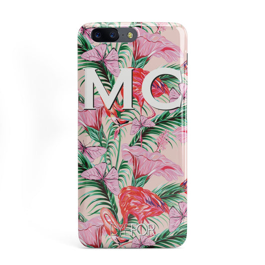 Personalised Tropical Pink Flamingo OnePlus Case