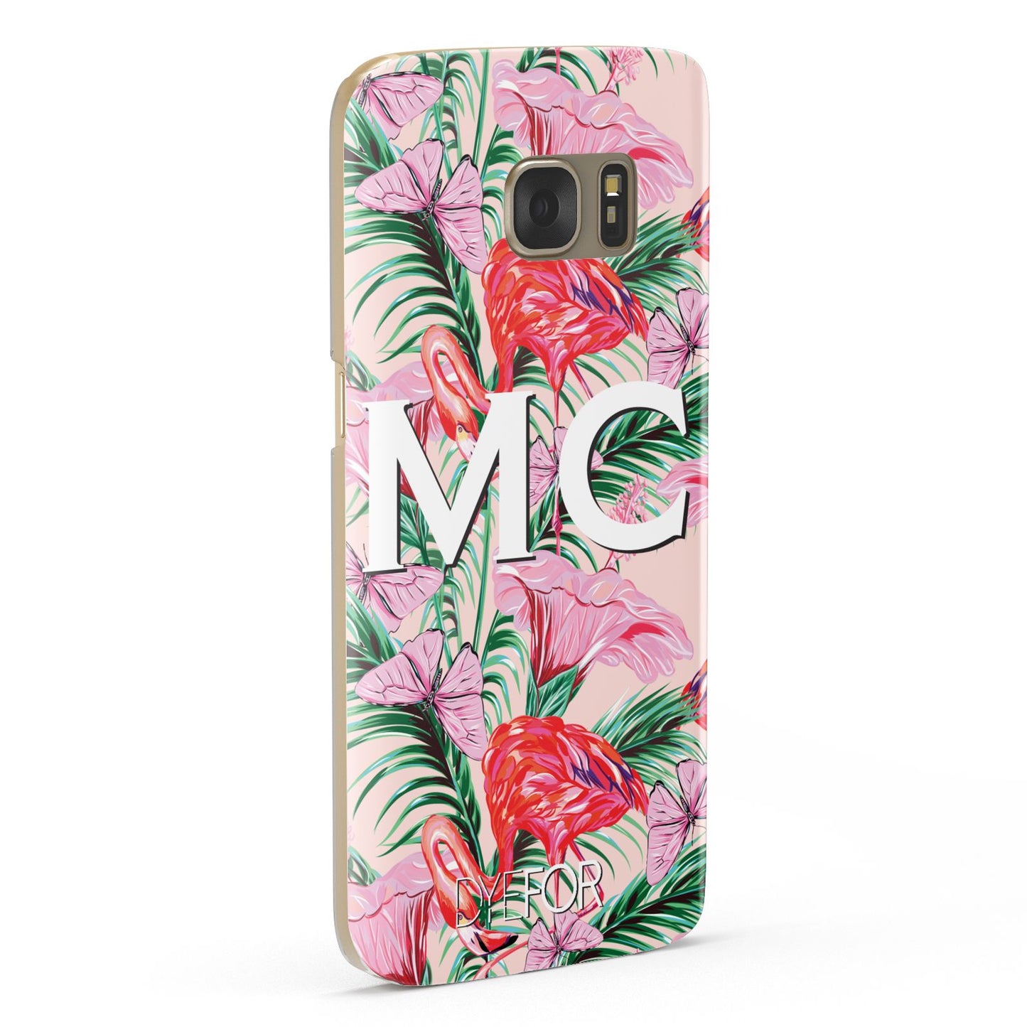 Personalised Tropical Pink Flamingo Samsung Galaxy Case Fourty Five Degrees