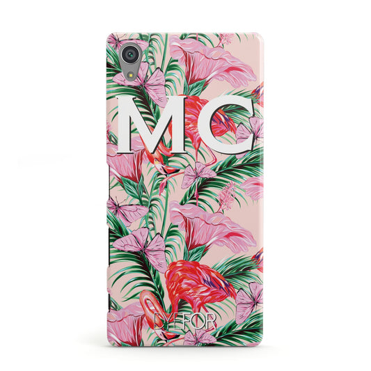 Personalised Tropical Pink Flamingo Sony Xperia Case