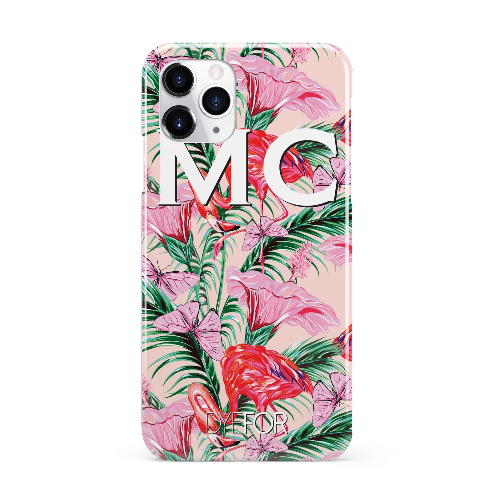 Personalised Tropical Pink Flamingo iPhone 11 Pro 3D Snap Case