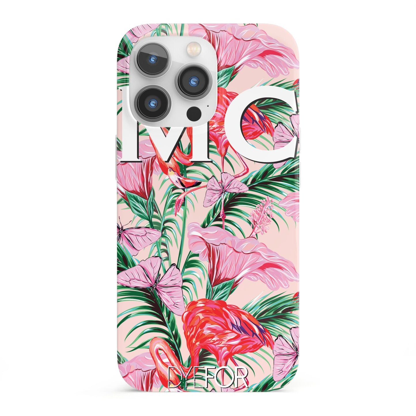 Personalised Tropical Pink Flamingo iPhone 13 Pro Full Wrap 3D Snap Case