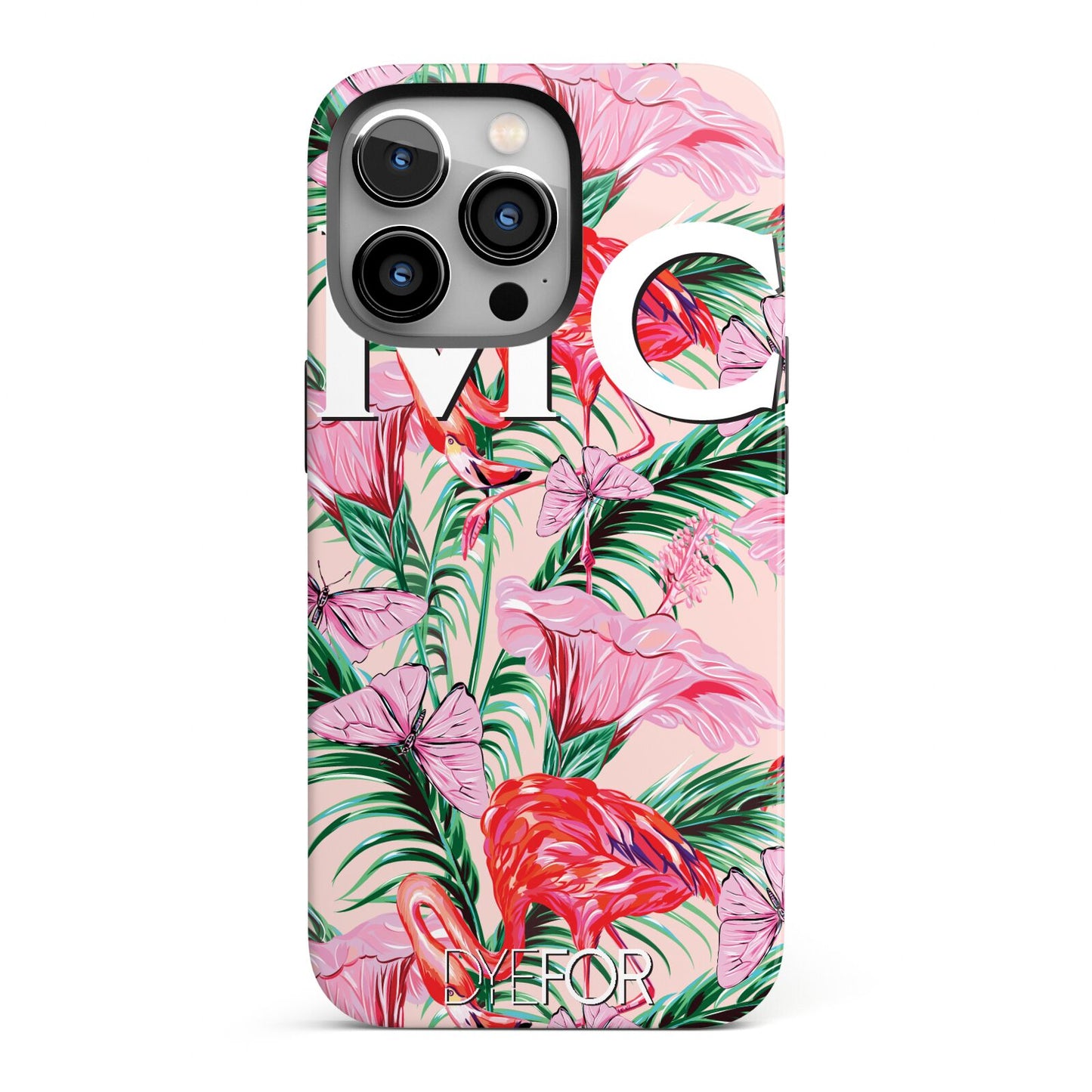 Personalised Tropical Pink Flamingo iPhone 13 Pro Full Wrap 3D Tough Case