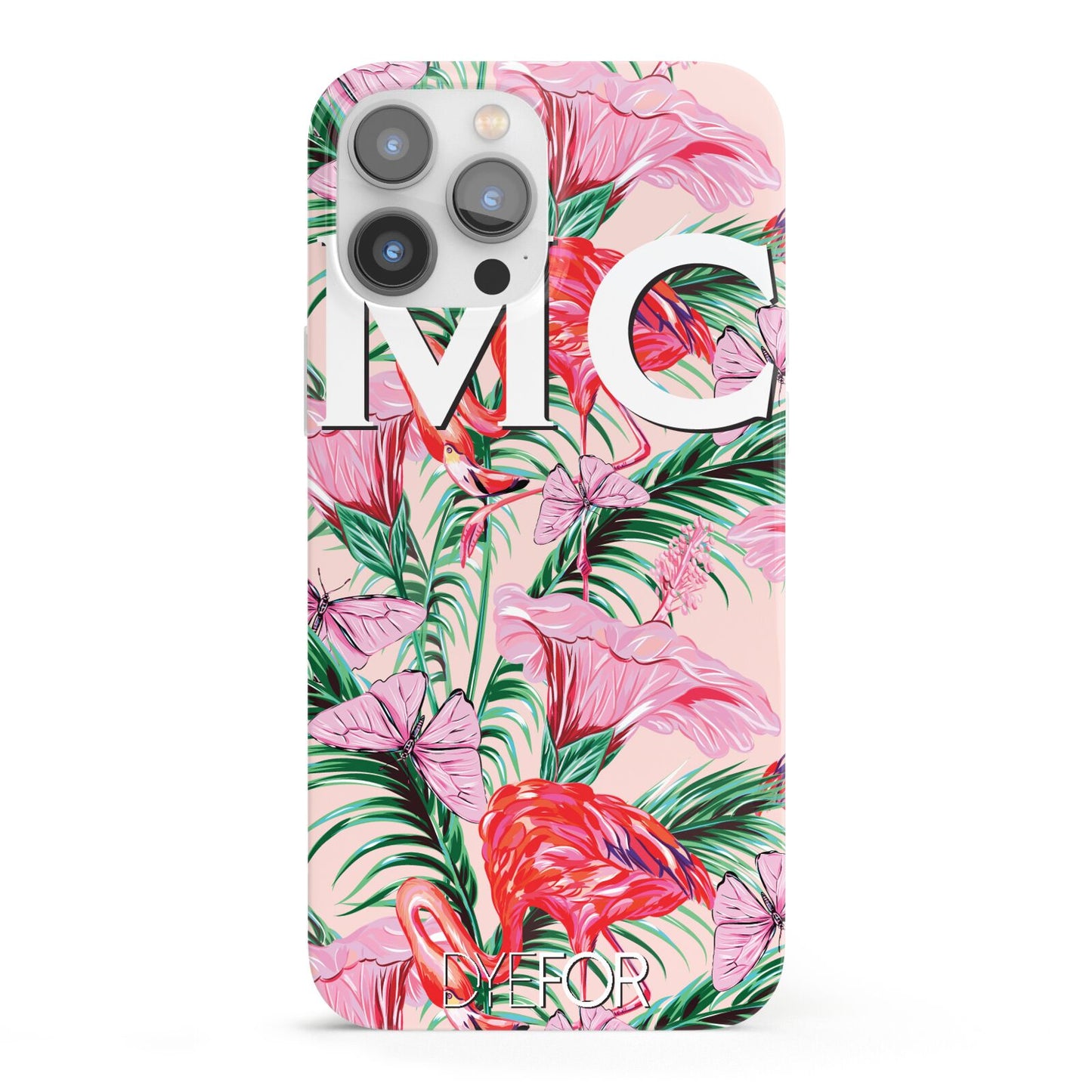 Personalised Tropical Pink Flamingo iPhone 13 Pro Max Full Wrap 3D Snap Case