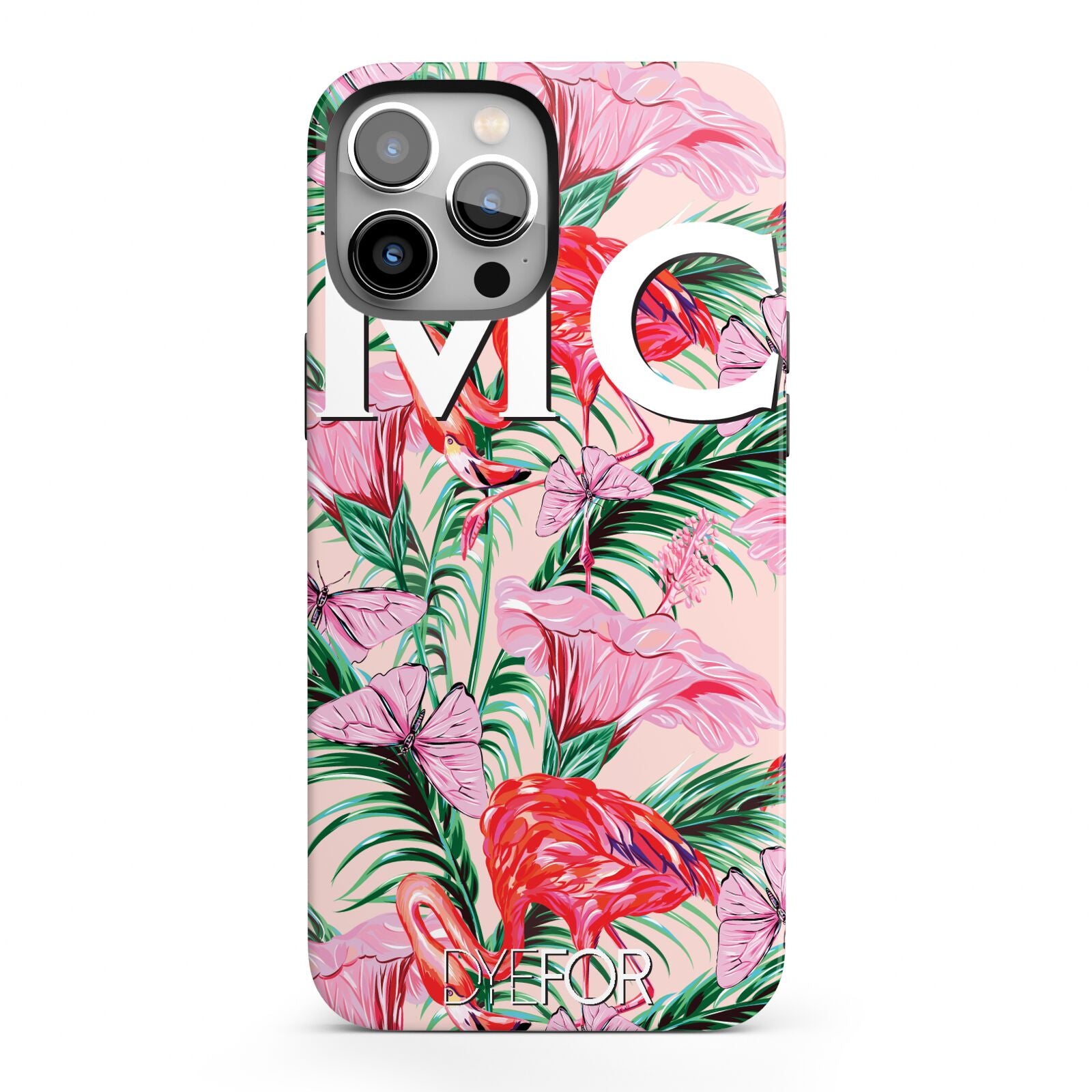 Personalised Tropical Pink Flamingo iPhone 13 Pro Max Full Wrap 3D Tough Case