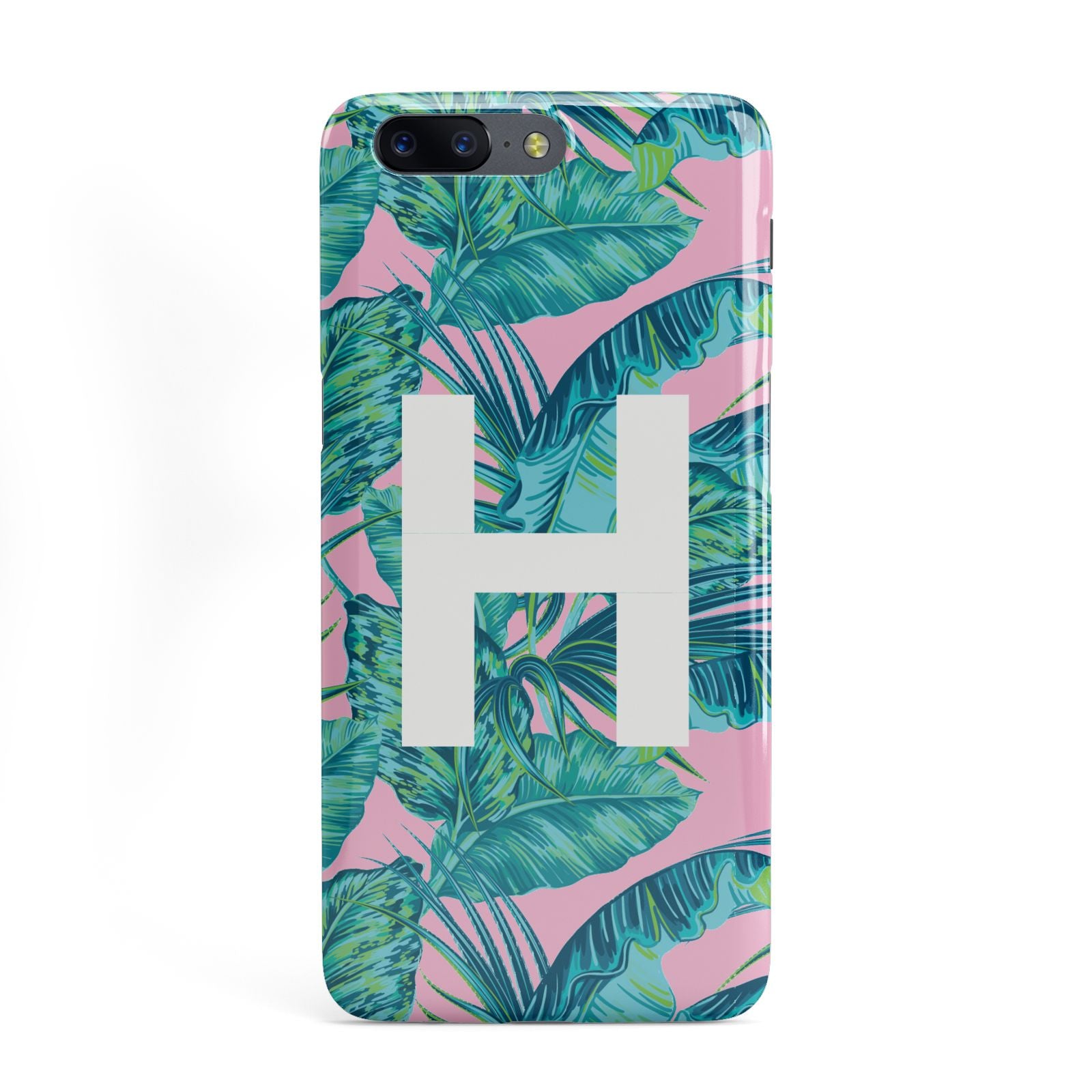 Personalised Tropical Pink and Green OnePlus Case