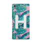 Personalised Tropical Pink and Green Sony Xperia Case