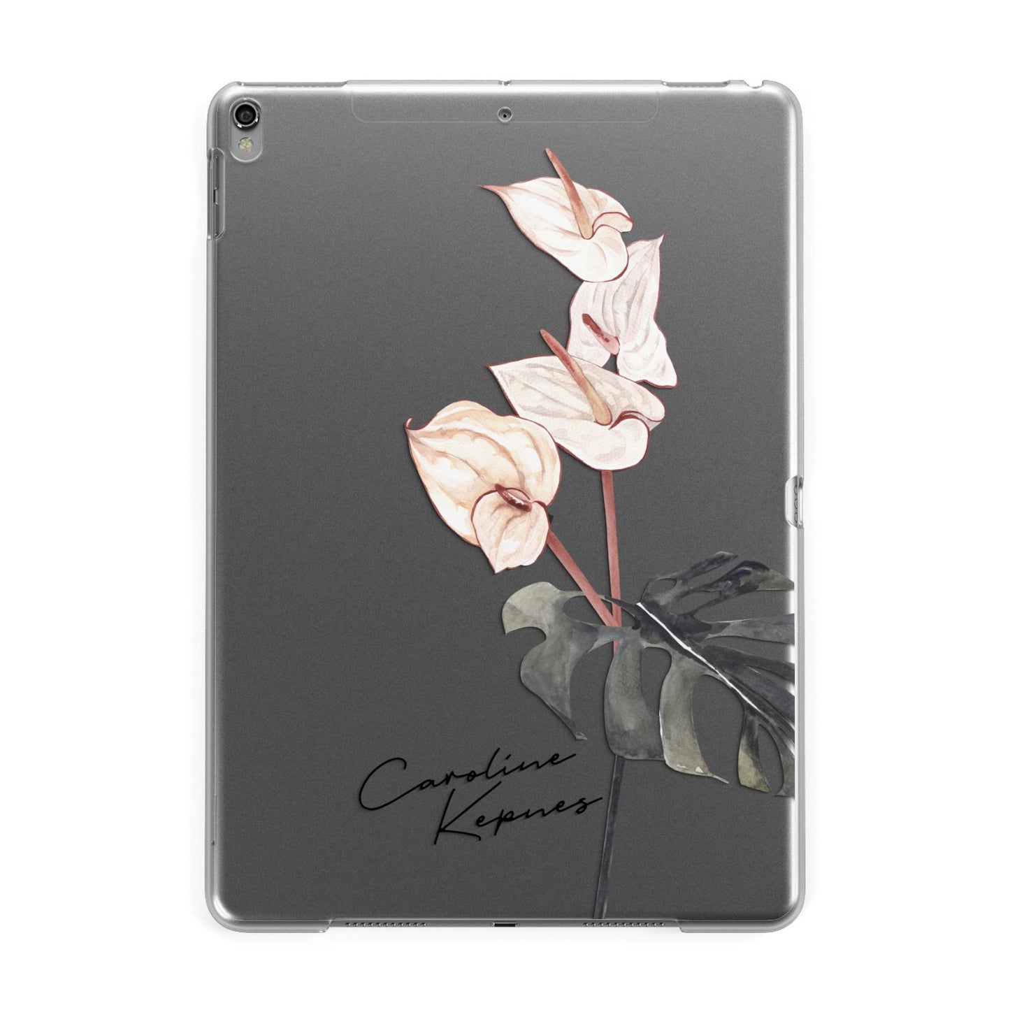 Personalised Tropical Plant Apple iPad Grey Case