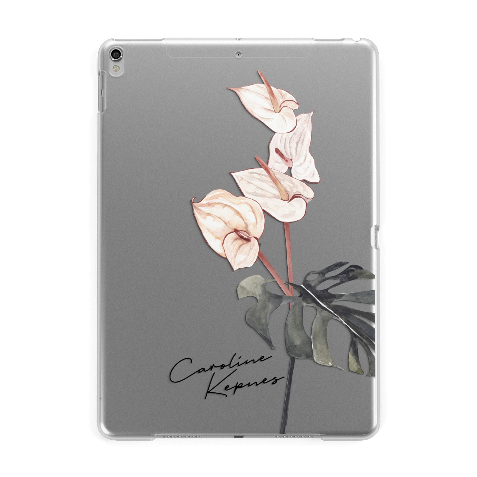 Personalised Tropical Plant Apple iPad Silver Case