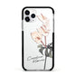 Personalised Tropical Plant Apple iPhone 11 Pro in Silver with Black Impact Case