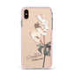 Personalised Tropical Plant Apple iPhone Xs Max Impact Case Pink Edge on Gold Phone