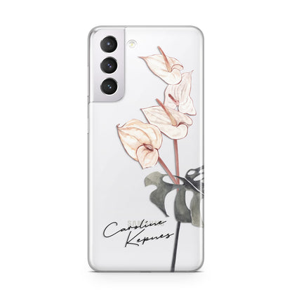 Personalised Tropical Plant Samsung S21 Case