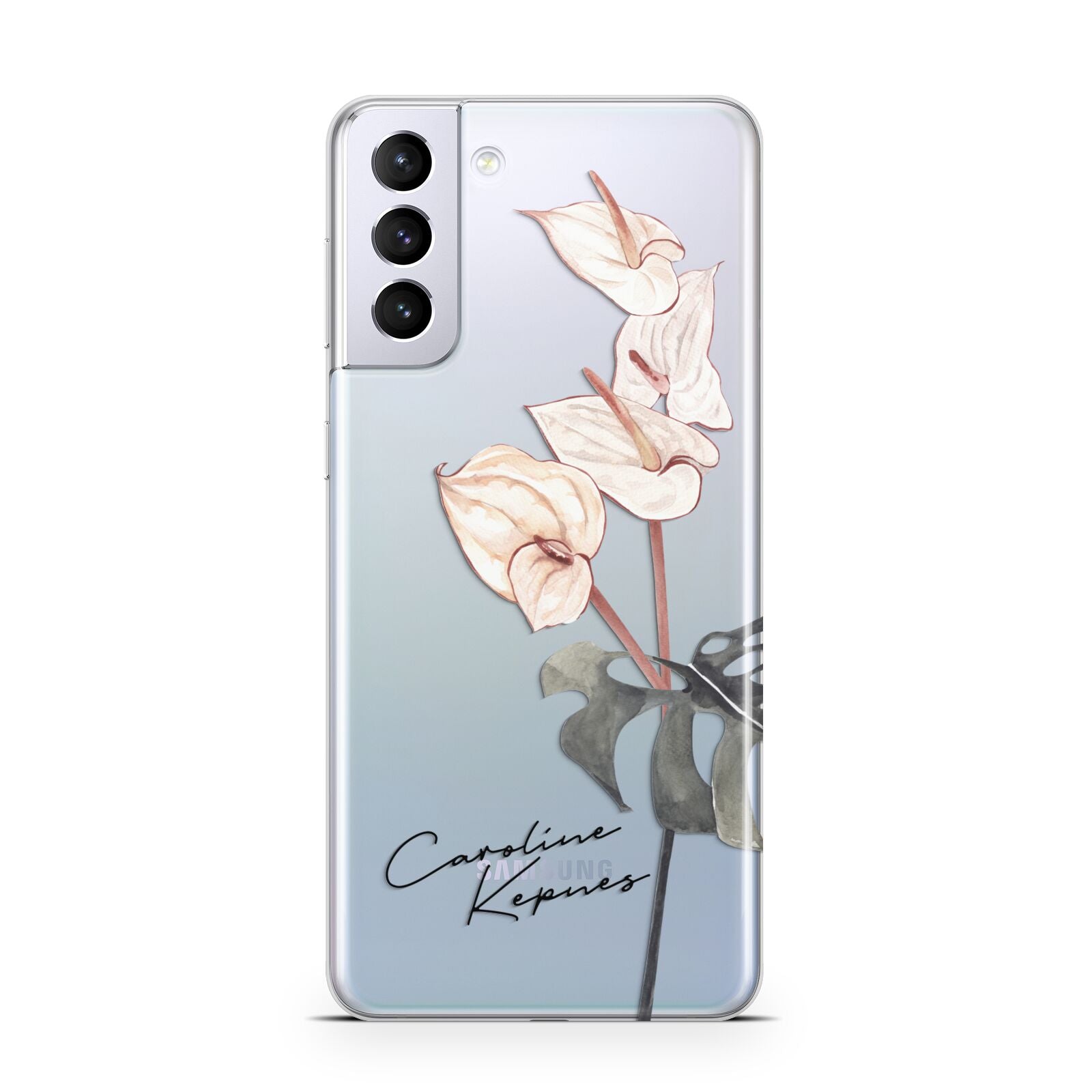 Personalised Tropical Plant Samsung S21 Plus Phone Case