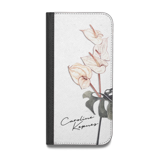Personalised Tropical Plant Vegan Leather Flip Samsung Case