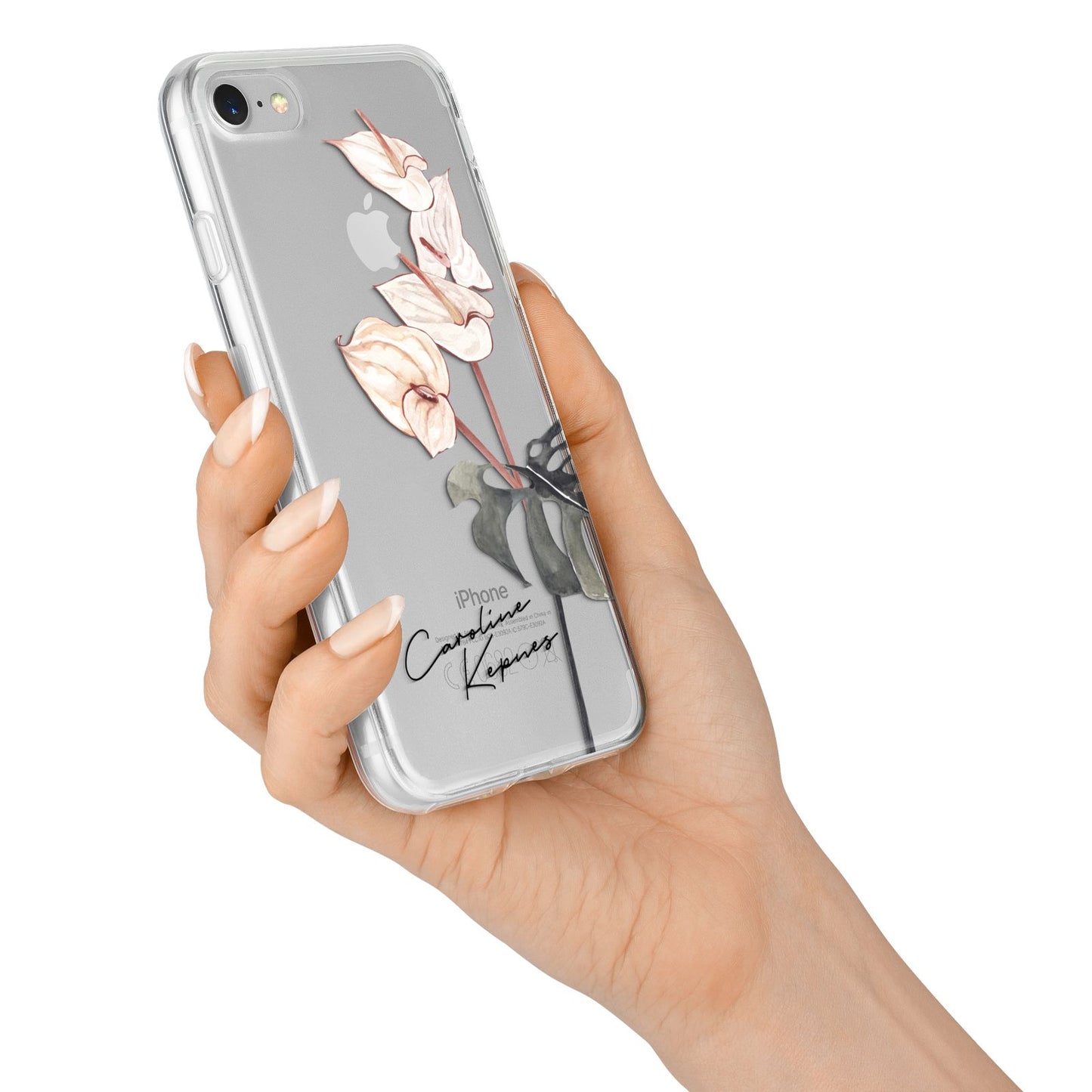 Personalised Tropical Plant iPhone 7 Bumper Case on Silver iPhone Alternative Image