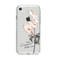 Personalised Tropical Plant iPhone 8 Bumper Case on Silver iPhone