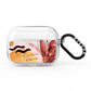 Personalised Tropical Red Leaf AirPods Pro Clear Case