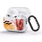Personalised Tropical Red Leaf AirPods Pro Glitter Case Side Image