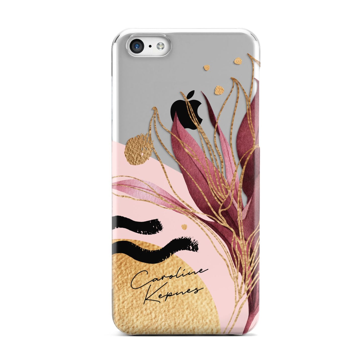 Personalised Tropical Red Leaf Apple iPhone 5c Case