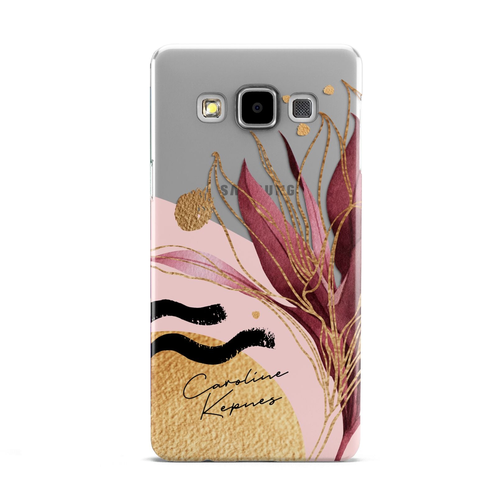 Personalised Tropical Red Leaf Samsung Galaxy A5 Case
