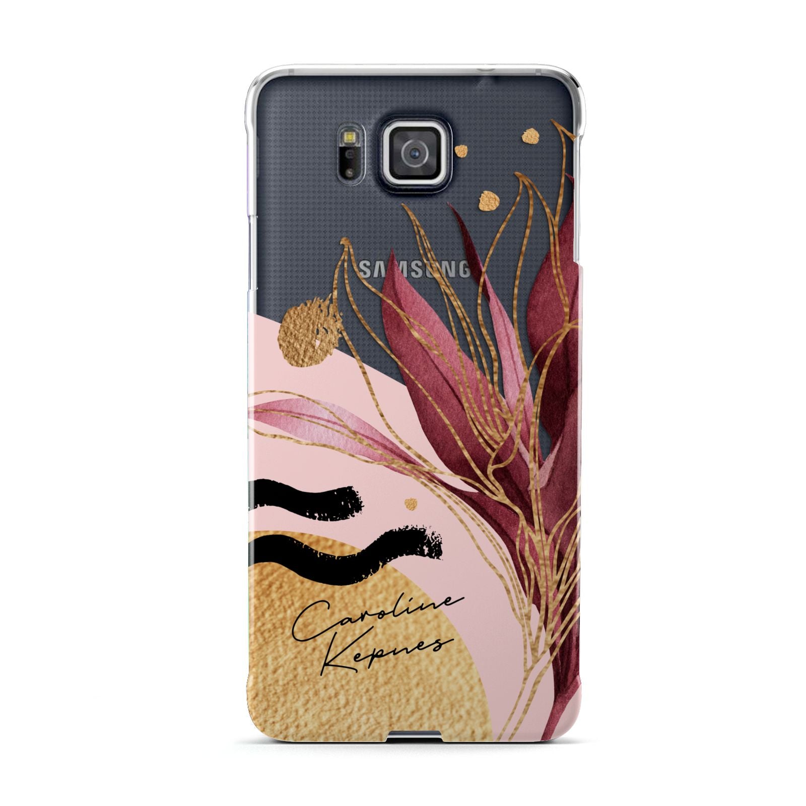 Personalised Tropical Red Leaf Samsung Galaxy Alpha Case