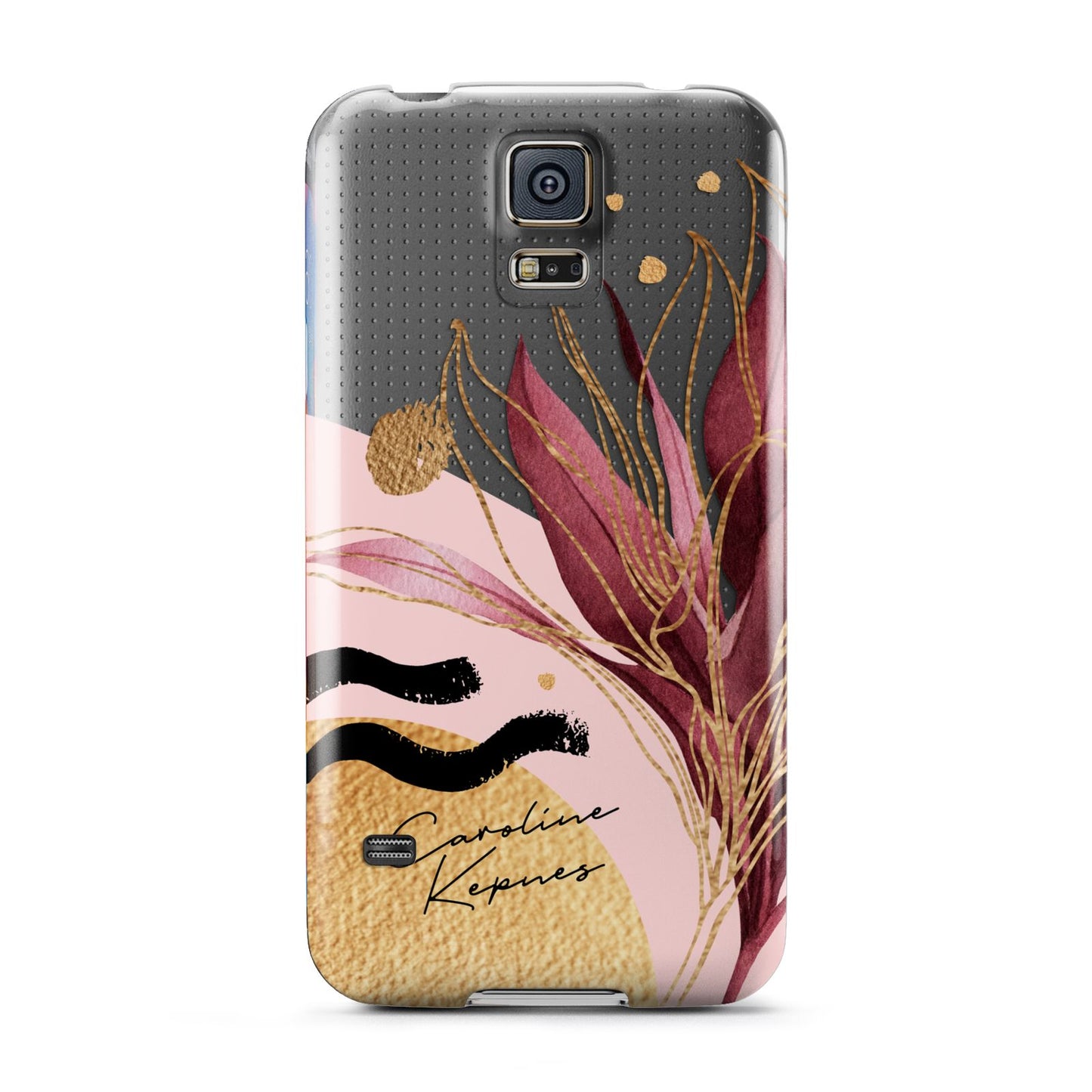 Personalised Tropical Red Leaf Samsung Galaxy S5 Case