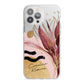Personalised Tropical Red Leaf iPhone 13 Pro Max TPU Impact Case with White Edges