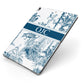 Personalised Tropical Toile Apple iPad Case on Grey iPad Side View