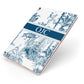 Personalised Tropical Toile Apple iPad Case on Rose Gold iPad Side View