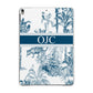 Personalised Tropical Toile Apple iPad Grey Case