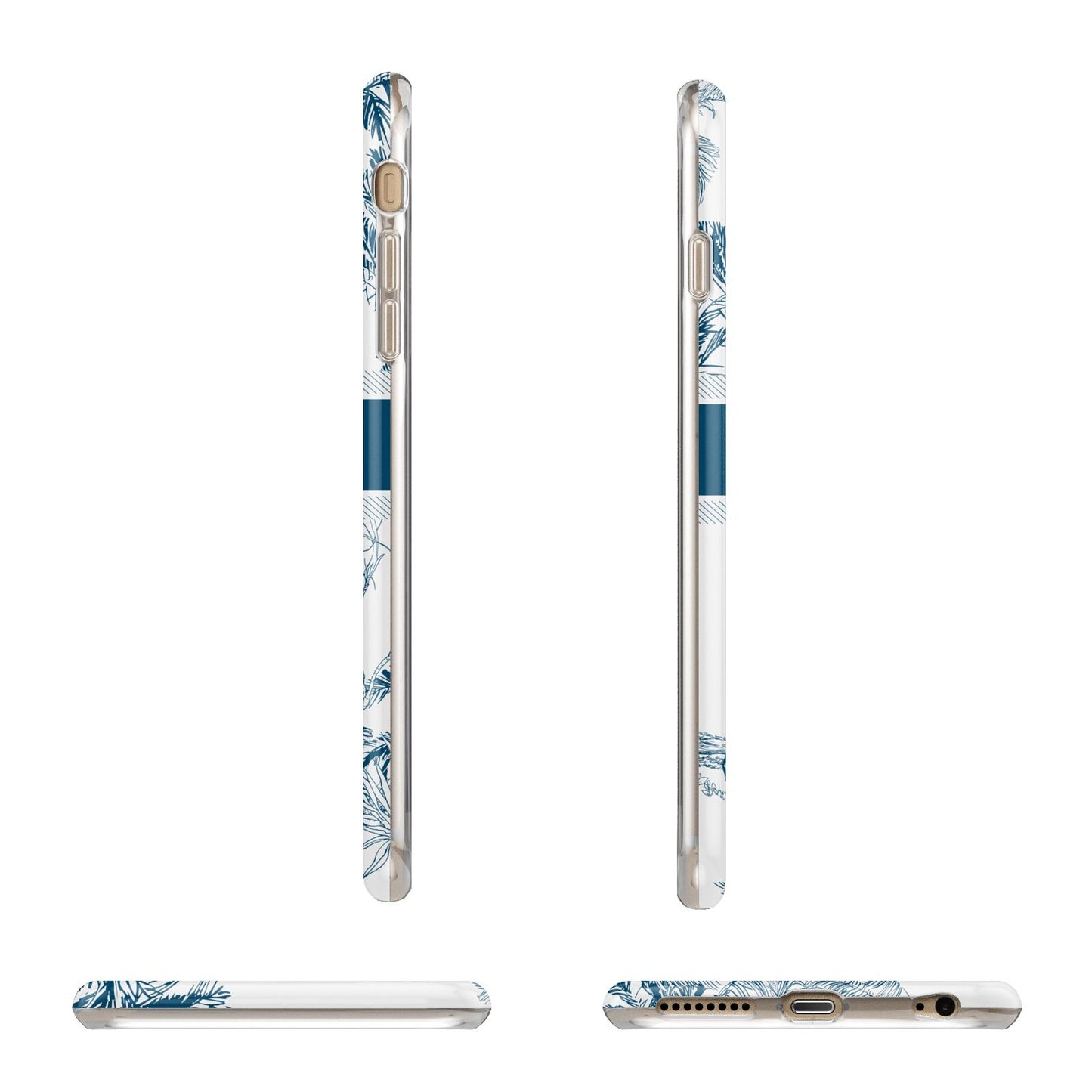 Personalised Tropical Toile Apple iPhone 6 Plus 3D Wrap Tough Case Alternative Image Angles