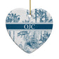 Personalised Tropical Toile Heart Decoration
