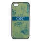 Personalised Tropical Toile Lime Saffiano Leather iPhone 5 Case