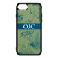 Personalised Tropical Toile Lime Saffiano Leather iPhone 8 Case