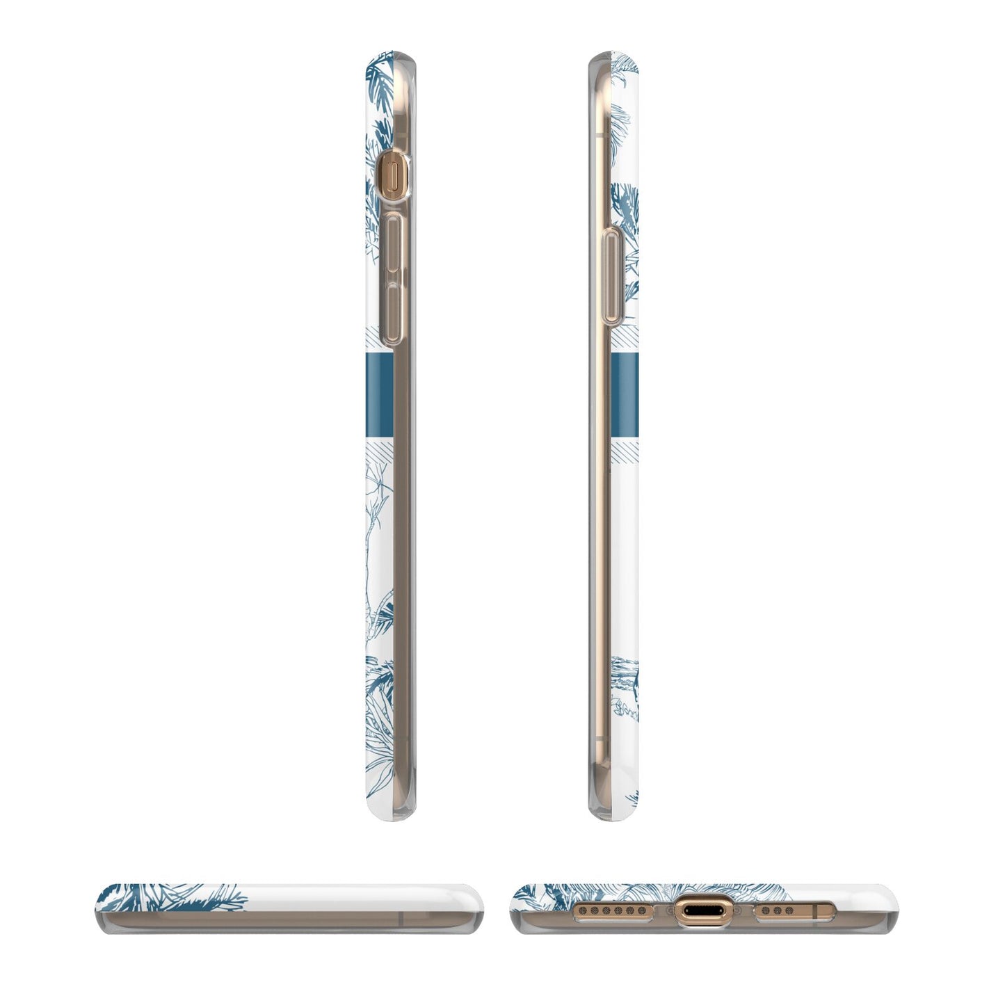 Personalised Tropical Toile iPhone 11 3D Tough Case Angle Images