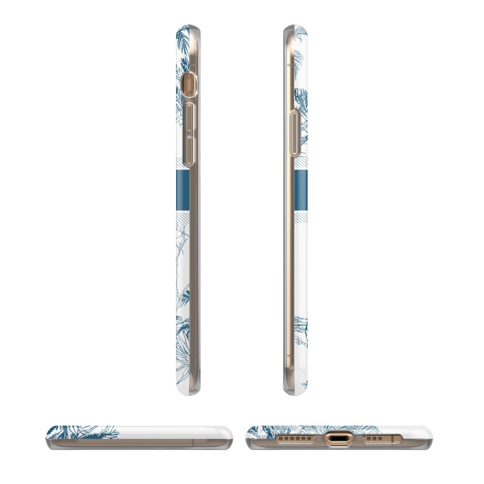 Personalised Tropical Toile iPhone 11 3D Tough Case Angle Images