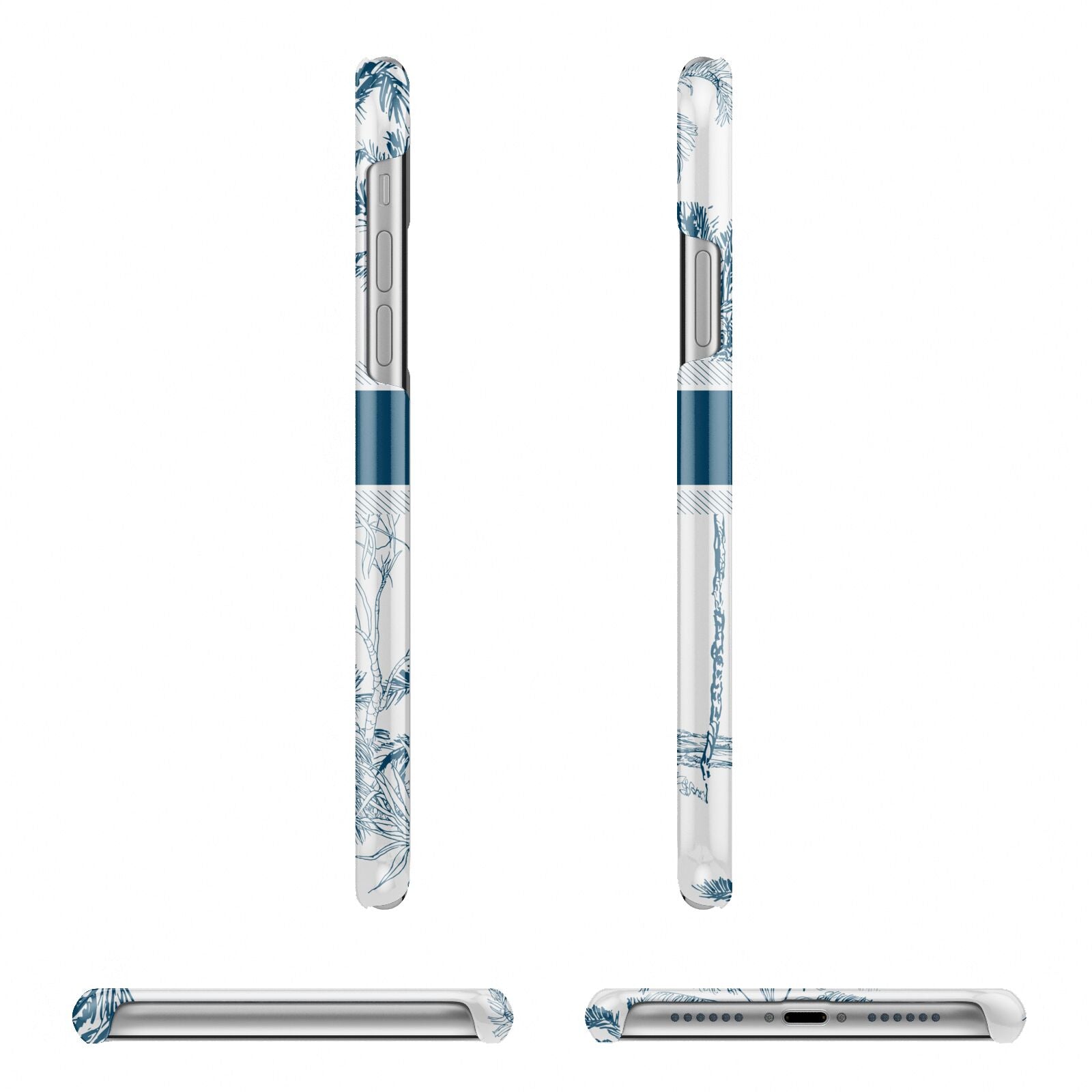 Personalised Tropical Toile iPhone 11 Pro 3D Snap Case Angle Images