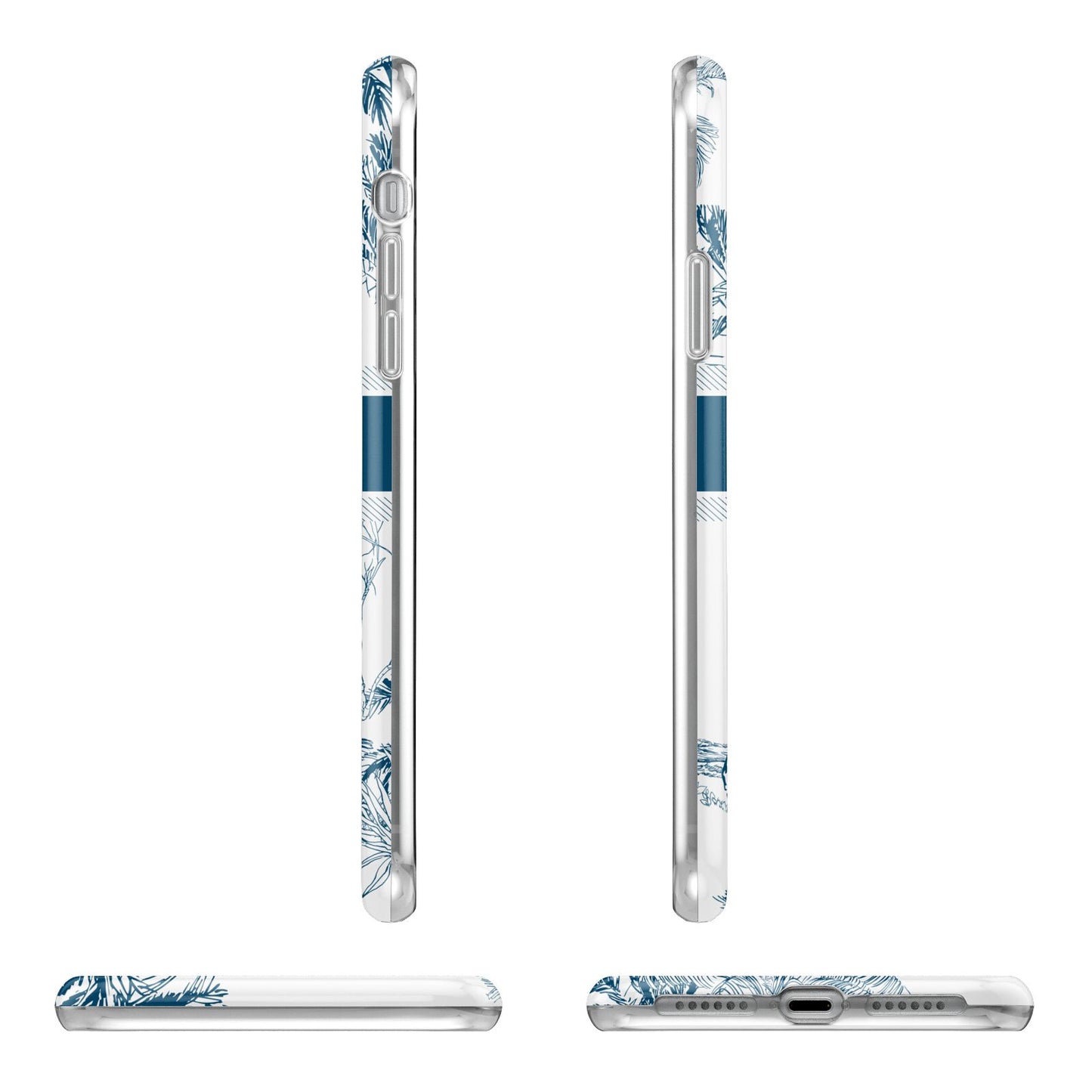 Personalised Tropical Toile iPhone 11 Pro 3D Tough Case Angle Images