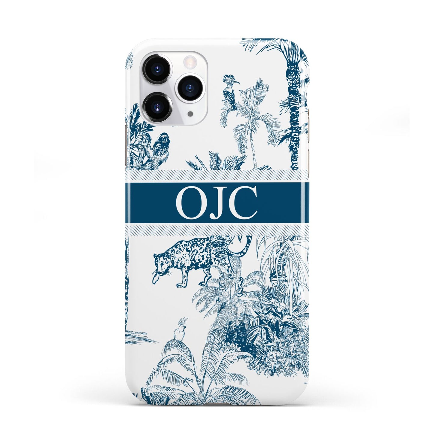 Personalised Tropical Toile iPhone 11 Pro 3D Tough Case