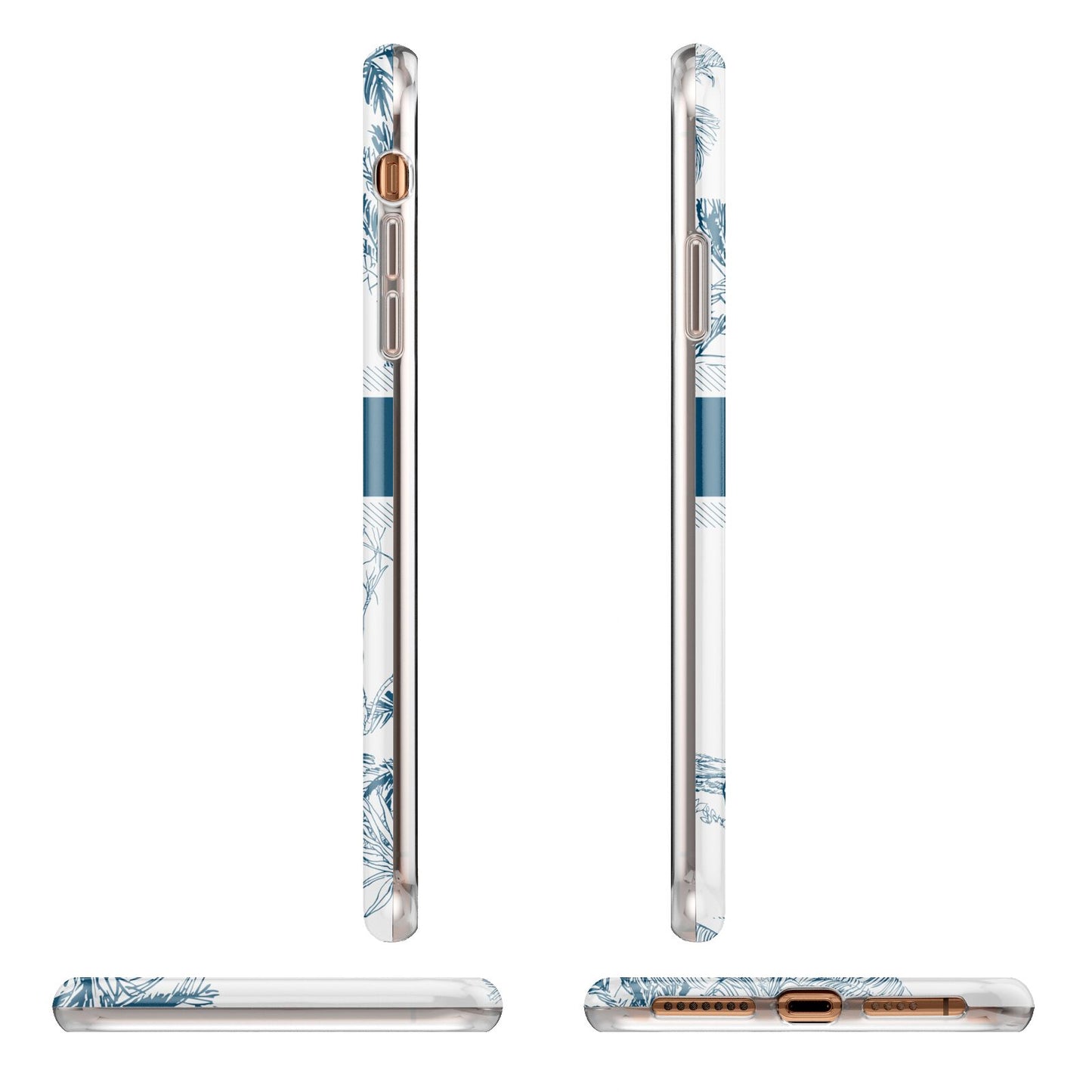 Personalised Tropical Toile iPhone 11 Pro Max 3D Tough Case Angle Images