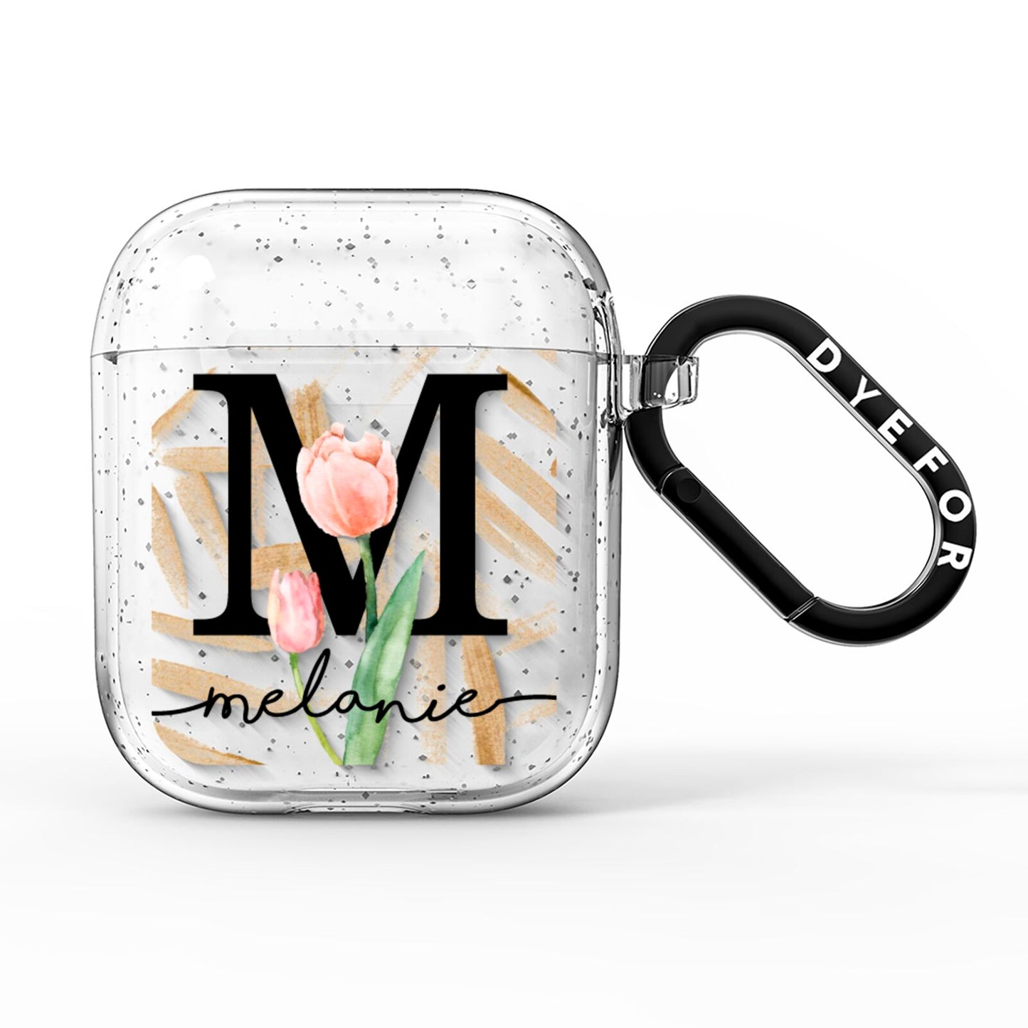 Personalised Tulip AirPods Glitter Case