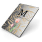 Personalised Tulip Apple iPad Case on Grey iPad Side View