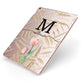 Personalised Tulip Apple iPad Case on Rose Gold iPad Side View
