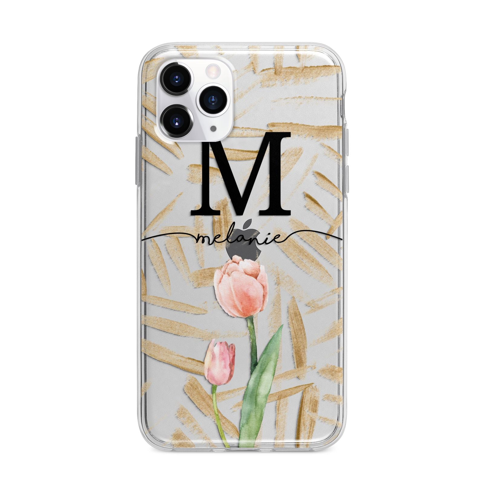 Personalised Tulip Apple iPhone 11 Pro Max in Silver with Bumper Case
