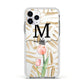 Personalised Tulip Apple iPhone 11 Pro in Silver with White Impact Case