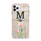 Personalised Tulip iPhone 11 Pro Max Impact Pink Edge Case