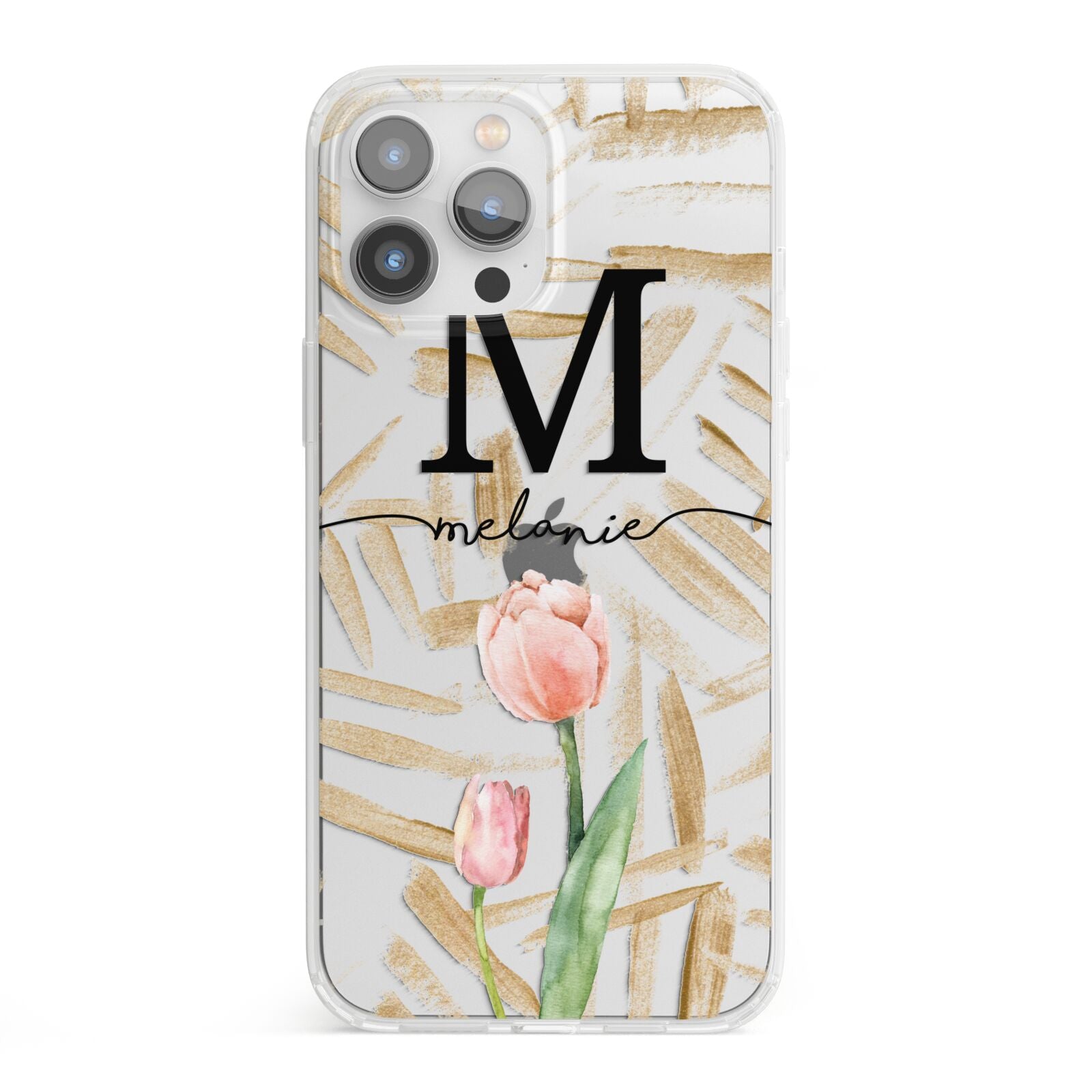 Personalised Tulip iPhone 13 Pro Max Clear Bumper Case