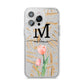 Personalised Tulip iPhone 14 Pro Max Glitter Tough Case Silver