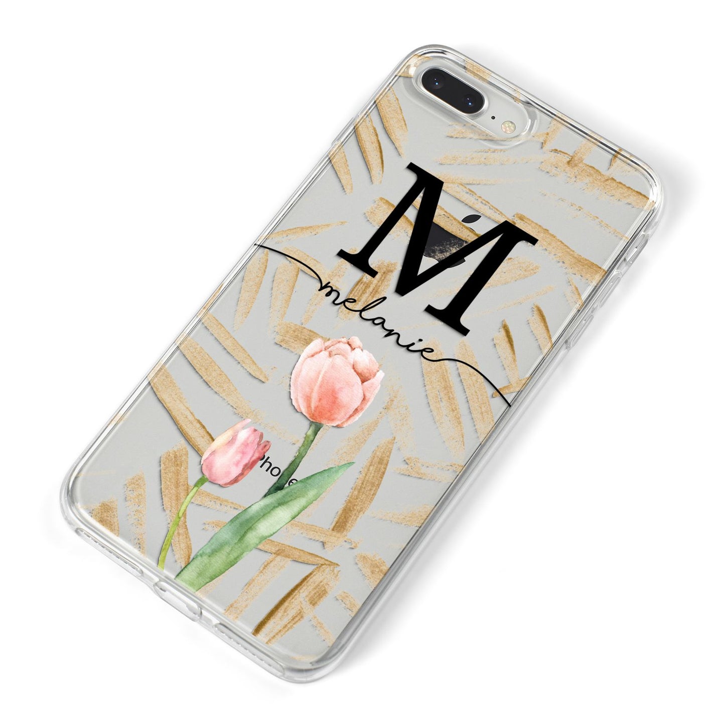 Personalised Tulip iPhone 8 Plus Bumper Case on Silver iPhone Alternative Image