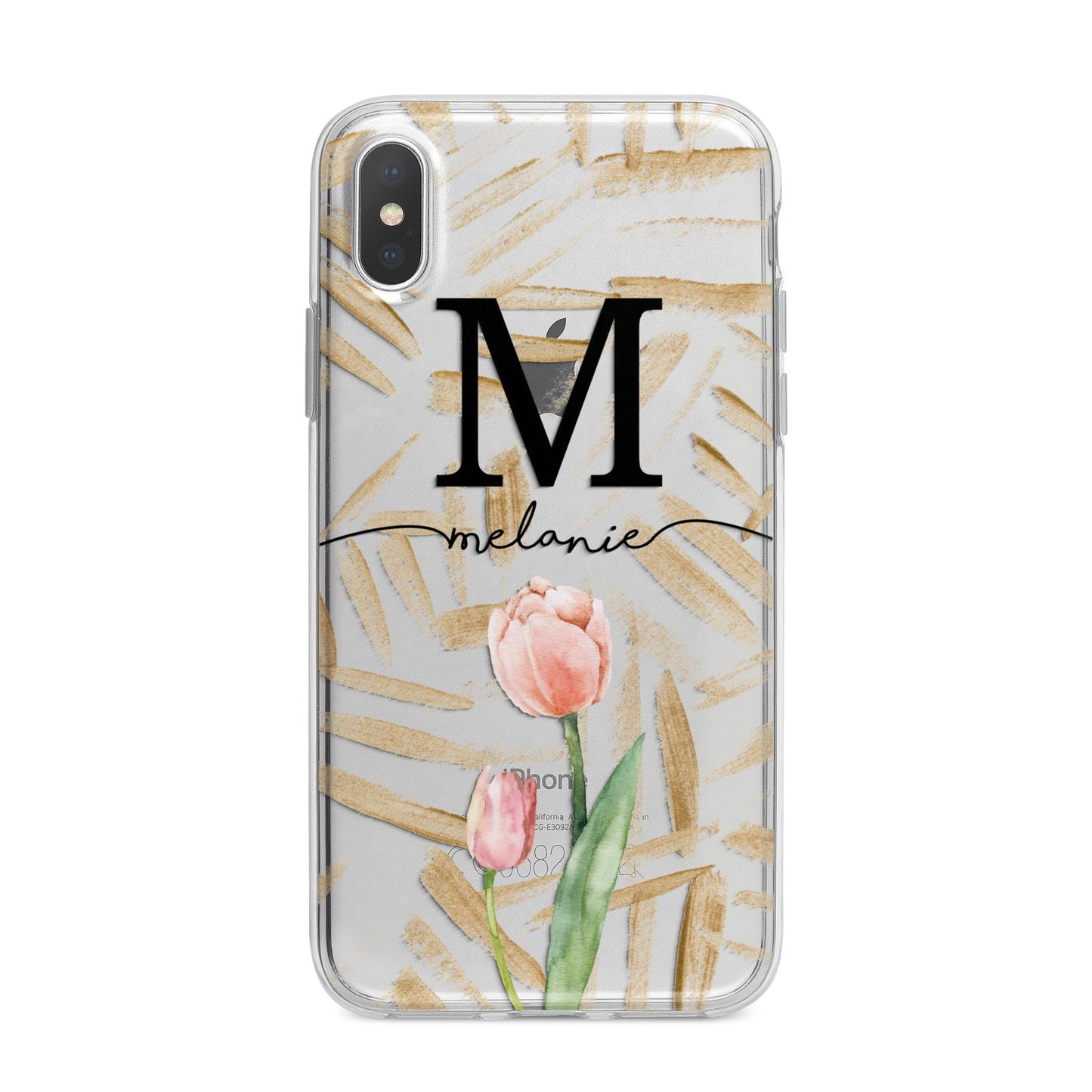 Personalised Tulip iPhone X Bumper Case on Silver iPhone Alternative Image 1