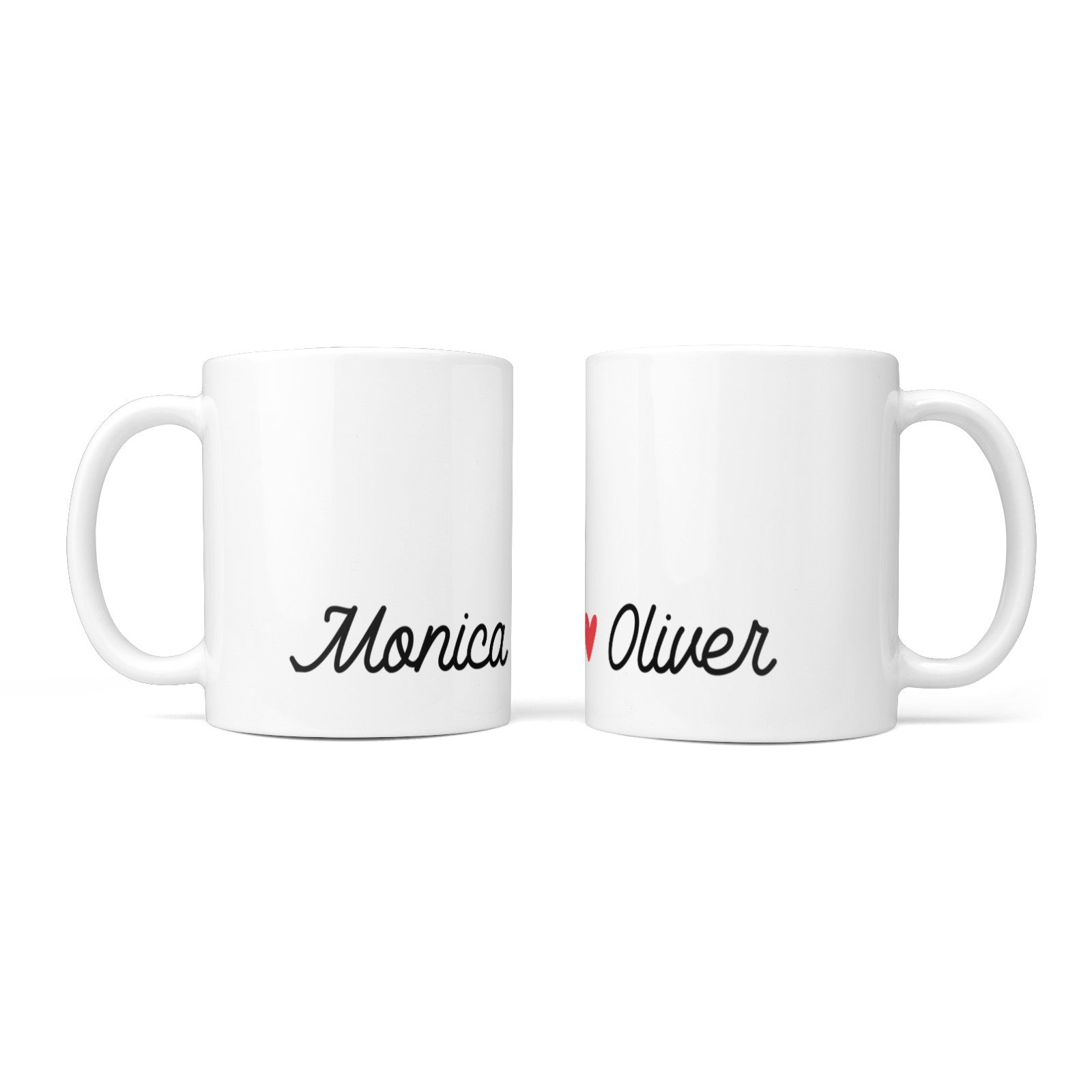 Personalised Two Names Couples Clear Custom Black 10oz Mug Alternative Image 3